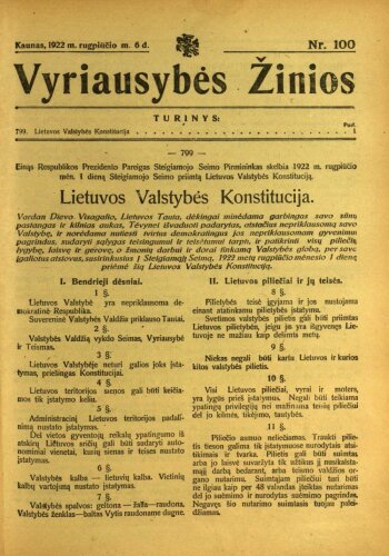 Valstybinės lietuvių kalbos statusui – 100 metų