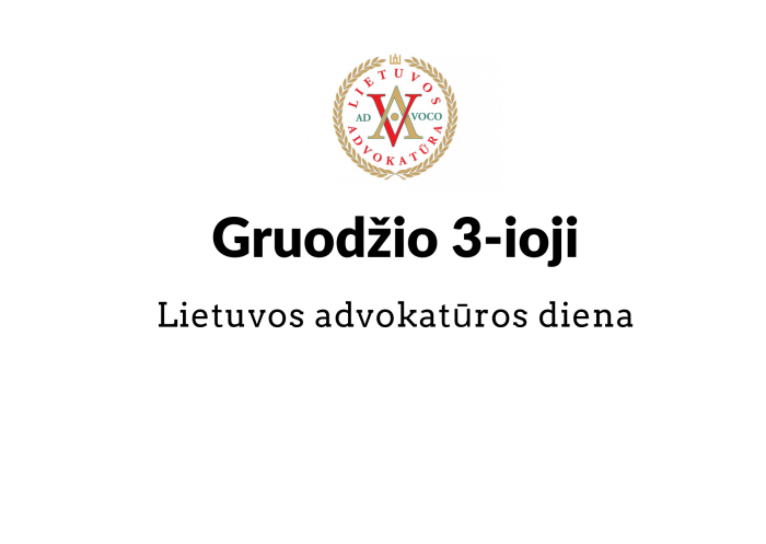 Sveikiname Advokatūros  bendruomenę 
