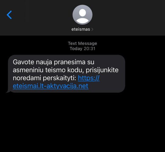 Neapsigaukite! Tai sukčių žinutės!