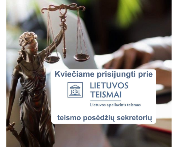 Paskelbtas konkursas į teismo posėdžių sekretoriaus pareigas