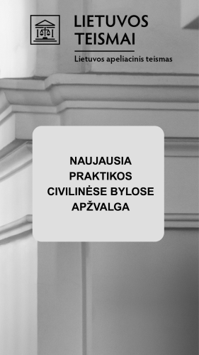 Lietuvos apeliacinio teismo 2026 m. kovo–birželio mėn. praktikos civilinėse bylose apžvalga 
